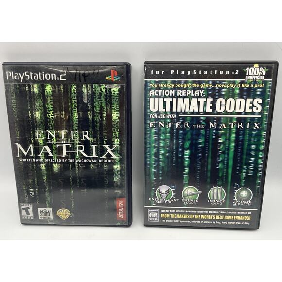 Enter The Matrix & Action Replay Ultimate Codes Playstation 2 Ps2 - Complete